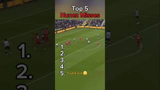 Best Nunez misses 🤣 football shorts [upl. by Acirrej849]