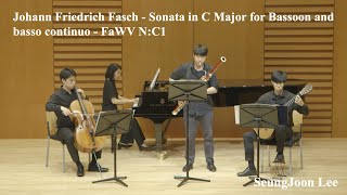 Johann Friedrich Fasch  Sonata in C Major for Bassoon and Basso continuo  SeungJoon Lee [upl. by Adler]