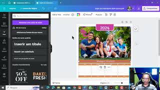 Como fazer Calendario no Canva 2024 [upl. by Loziram]
