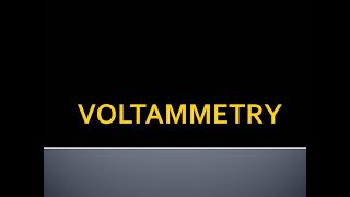 voltammetry [upl. by Kussell]