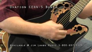 Ovation CE445 Black Acoustic Guitar Demo Video [upl. by Adaline480]