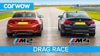 BMW M2 Comp vs M4 Comp  DRAG RACE ROLLING RACE TRACK BATTLE and DRIFT OFF [upl. by Fosque]