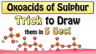 Trick to Draw Oxoacids of Sulphur in 5 Sec  Class 12 Chemistry [upl. by Neve581]