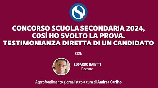 Concorso scuola secondaria il racconto di Edoardo “Così ho passato la prova scrittaquot [upl. by Meridith61]