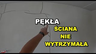 PĘKNIĘTA ŚCIANA JAK JĄ NAPRAWIŁEM REMONT STAREGO DOMU VLOG BUDOWA 383 [upl. by Hares449]