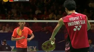 Lin Dan v THidayat MS QF Yonex All England Open Badminton Champ 2012 [upl. by Yerfej]