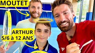 Corentin Moutet sentraine avec le N°1 Français des 12 ans 56 [upl. by Ative82]