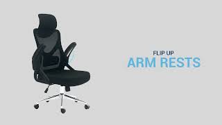 TECHNI MOBILI Essential Ergonomic Office Chair with Headrest amp Lumbar Support [upl. by Bernadene]