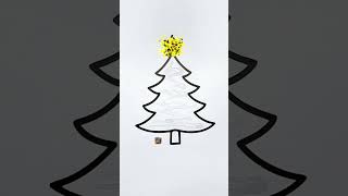 DIY Glitter Christmas Tree and shiny Star ⭐️ holiday ideas for kids kids christmas christmastree [upl. by Shirline]