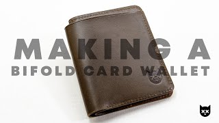 Making a Handmade Leather Bifold Card Wallet PDF Pattern [upl. by Ahsineb167]