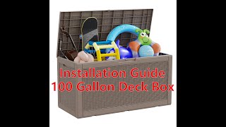 100 gallon light brown deck box how to assemble [upl. by Benyamin63]