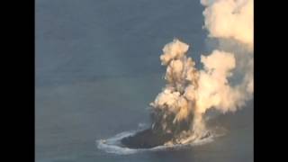 Volcanic eruption forms new island near Japan [upl. by Nnyladnarb628]