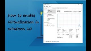 how to enable virtualization in windows 10 [upl. by Ellynad]