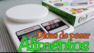 Como usar a balança Digital de Cozinha Pesando alimentos na Balança digital  ENILDA QUEIROZ ✅ [upl. by Nalek503]