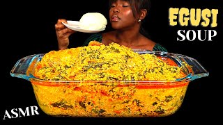 ASMR FUFU POUNDO amp EGUSI SOUP MUKBANG prt 2 Nigerian African food Eating Sounds Vikky ASMR [upl. by Telimay]