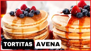 RECETA DE TORTITAS DE AVENA SALUDABLES PASO A PASO  PANCAKES DE AVENA Y PLATANO  NatyGloss Cocina [upl. by Porter521]