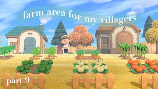 farm area for my villagers on my new island part 9  animal crossing new horizons [upl. by Brinkema]