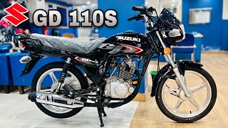 Suzuki GD 110S 2023  Black Colour Complete Review  Latest Price in Pakistan  Auto Insights [upl. by Oberheim]