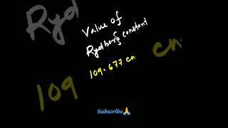 value of rydberg constant [upl. by Till597]