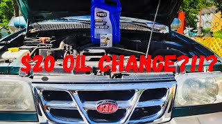 2000 kia sportage oil change kia diy oilchange [upl. by Nahtonoj]