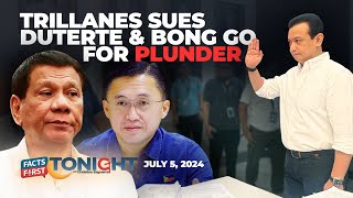 Trillanes files plunder case vs Duterte amp Bong Go [upl. by Ranee]