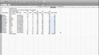 Teaching Tip Using Excel Spreadsheets to calculate final grades [upl. by Krys999]