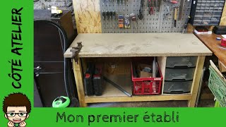 Fabriquer un établi pas cher 40€  DIY [upl. by Annauqahs]