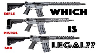 AR15 Rifle vs Pistol vs SBR [upl. by Weiser601]