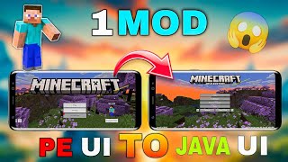 This Mod Change Your Minecraft PE UI To Java UI  minecraft [upl. by Hibbert]