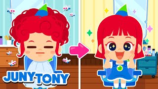 My Beauty Salon Song  ✂️ First Haircut song More  Kids Songs  JunyTony [upl. by Donahue107]