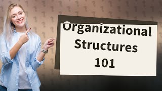 What are the 4 types of organizational structure [upl. by Attehcnoc]