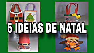 5 IDEIAS DE DECORAÇÃO DE NATAL SIMPLES E BARATO [upl. by Enyaj]