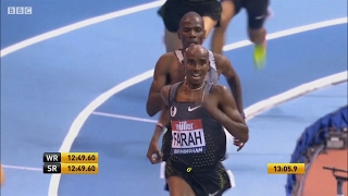 ᴴᴰ Mo Farah at Birmingham Müller Indoor Grand Prix Mens 5000m 2017 [upl. by Nisbet]