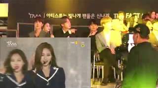 BTS react to TWICE Yes or Yes amp Dance the Night Away at The Fact Music Awards 2019 [upl. by Kiefer]