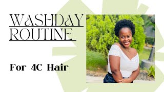 My 4c Hair washday routine [upl. by Leoj]