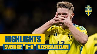 Highlights  Sverige – Azerbajdzjan 60  Fyra mål av Gyökeres [upl. by Phene137]