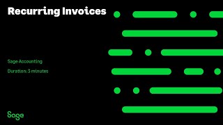 Sage Accounting Recurring Invoices [upl. by Aikkan]