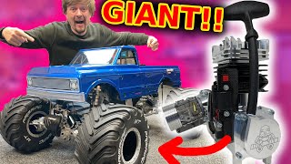 Worlds Biggest RC Car gets Biggest Engine 6x power [upl. by Alrahc]