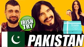 Irish People Try PAKISTANI Snacks  TryTreats [upl. by Aerdnat]