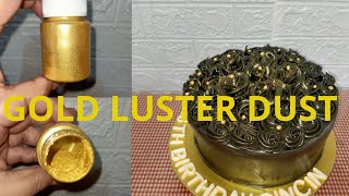 ELEGANT LOOK BLACK COLOR ICING WITH GOLD LUSTER DUST BOILED ICING CHOCHON CAKES [upl. by Custer]