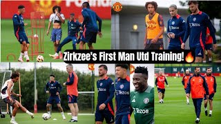 ZIRKZEE SHINES IN FIRST MAN UTD TRAINING 🔥 NEW €40M STAR WOWS AT CARRINGTON✅️ 🔴 [upl. by Biegel]