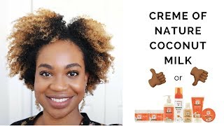 First Impressions  Creme of Nature Coconut Milk Styling Products [upl. by Elohcim]