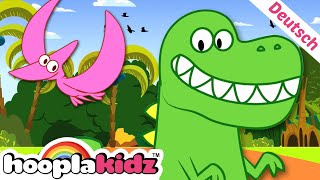 DinosaurierLied 🦖 Mehr Kinderreime Für Kinder  HooplaKidz Deutsch [upl. by Sairtemed]