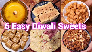 Diwali Recipes 2024  Quick amp Easy Sweets amp Desserts  6 Instant Healthy Deepavali Recipes [upl. by Mcgraw708]