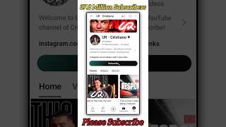 UR Cristiano  Cristiano Ronaldo Official YouTube Channel 378M Subscribes Complete URCristiano [upl. by Neeron896]