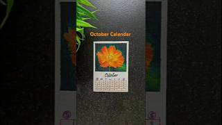 October Calendar DIYHow to make Calendar with paper shorts [upl. by Yadsendew]