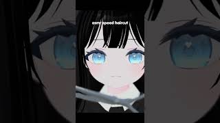 ASMR💙 Haircut in 20 seconds【Vtuber  VRChat】shorts [upl. by Anaitsirc]