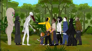 SCP 096  SCP 049  SCP 173 vs Jason  Michael  Leatherface Ghost Face Jeff  Chucky Hoodie [upl. by Daisie]