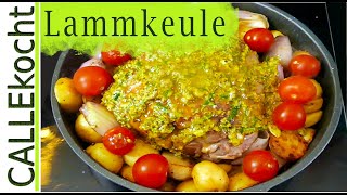 Rezept für eine Lammkeule im Backofen Einfach lecker schnell [upl. by Rena473]