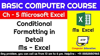 Ms Excel Chapter  5 Conditional Formatting in detail [upl. by Bilek963]